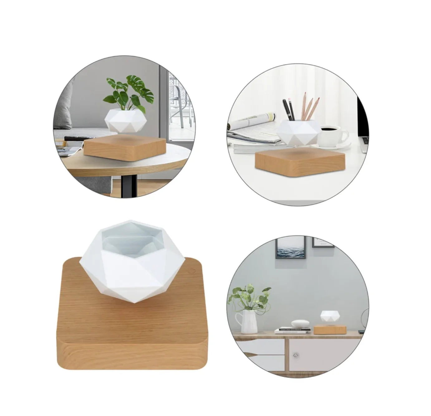 Levitating Flower Pot Floating Bonsai Plant Desk Decor Indoor Floating Planter - Homeware Discounts