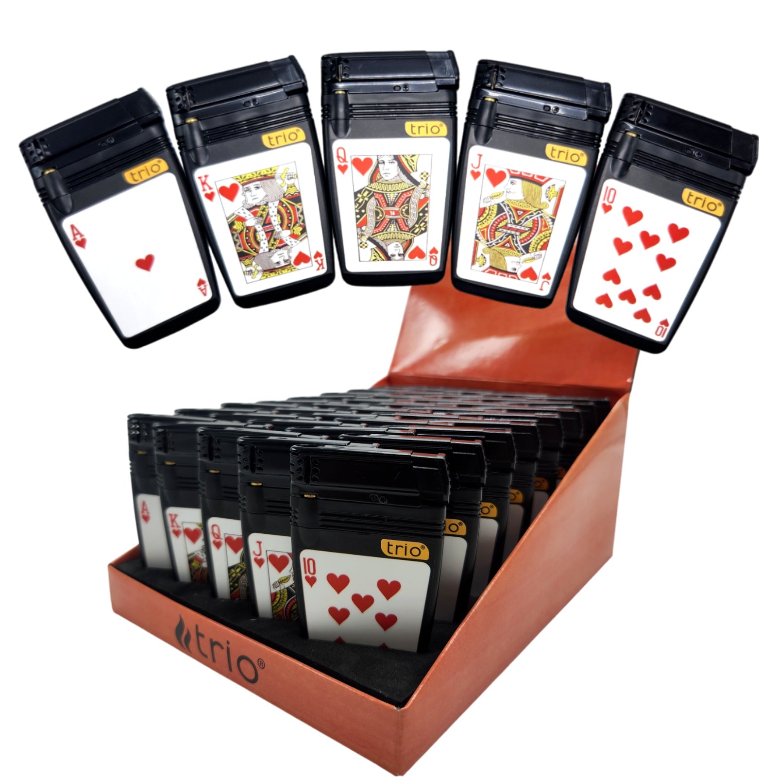 Slimline Disposable Lighters Royal Flush Card Trio Lighters - Homeware Discounts