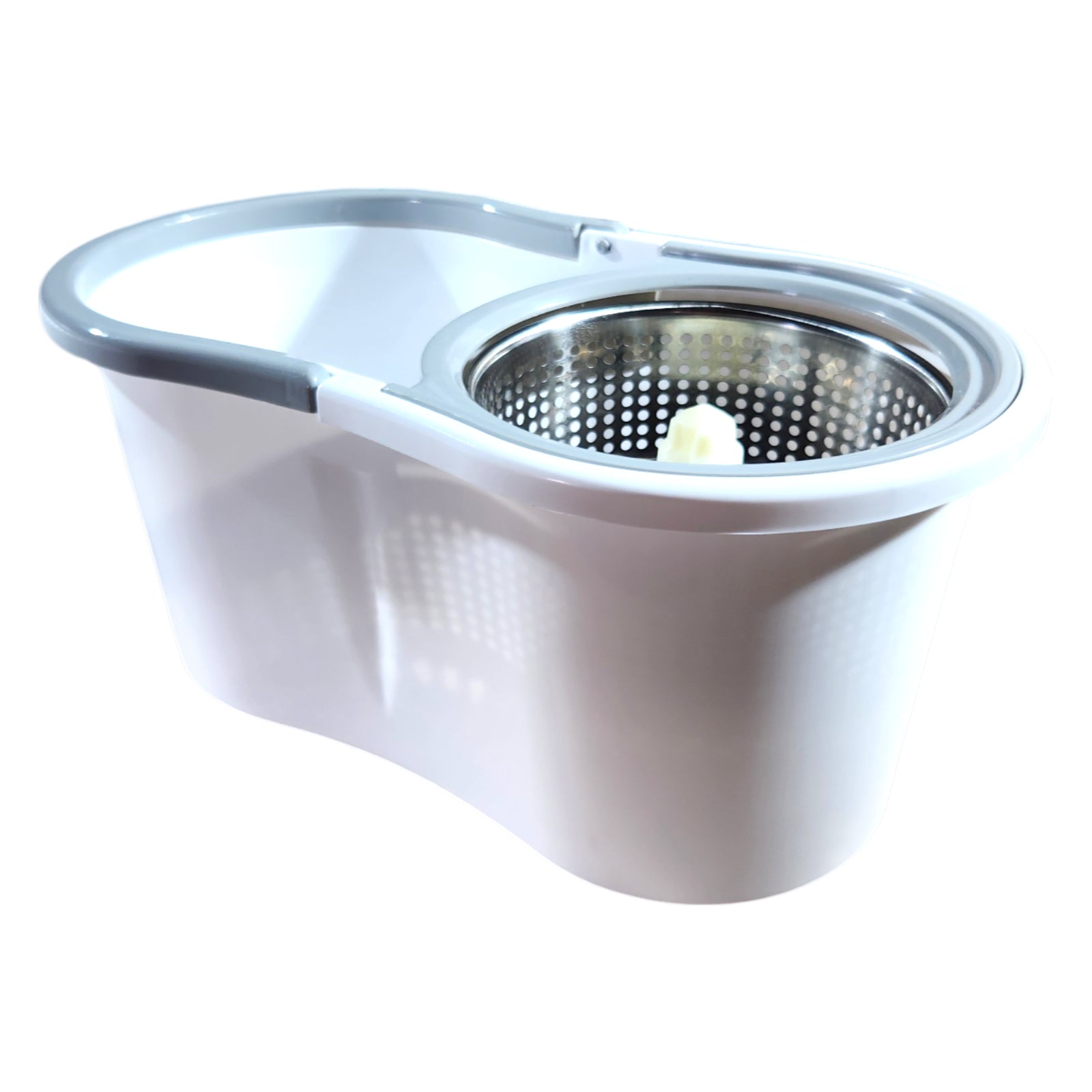 360 9 Litre Spin Mop with Bucket Extra Large Hands Free Stainless Steel Magic Mop +2 Heads - Homeware Discounts