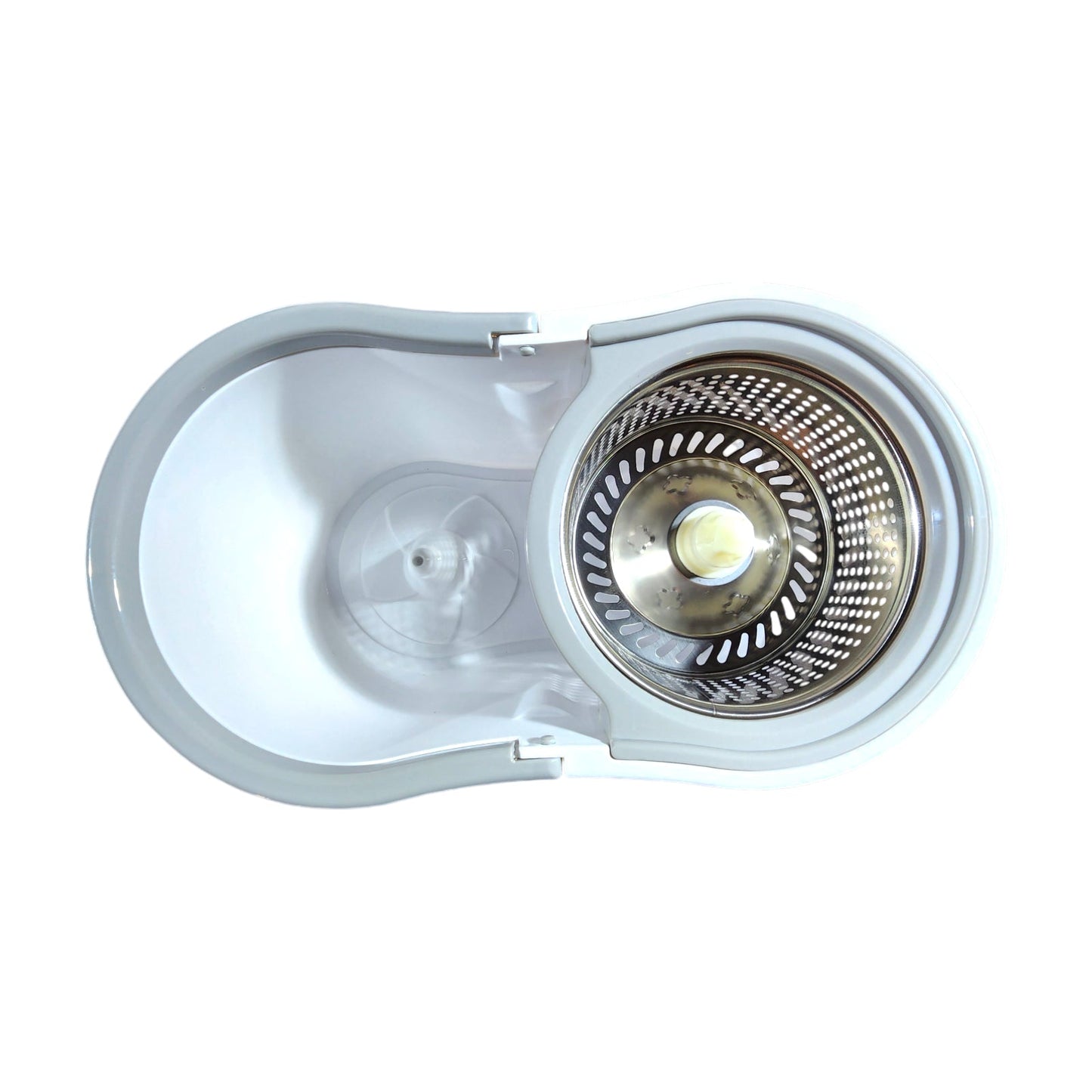 360 9 Litre Spin Mop with Bucket Extra Large Hands Free Stainless Steel Magic Mop +2 Heads - Homeware Discounts