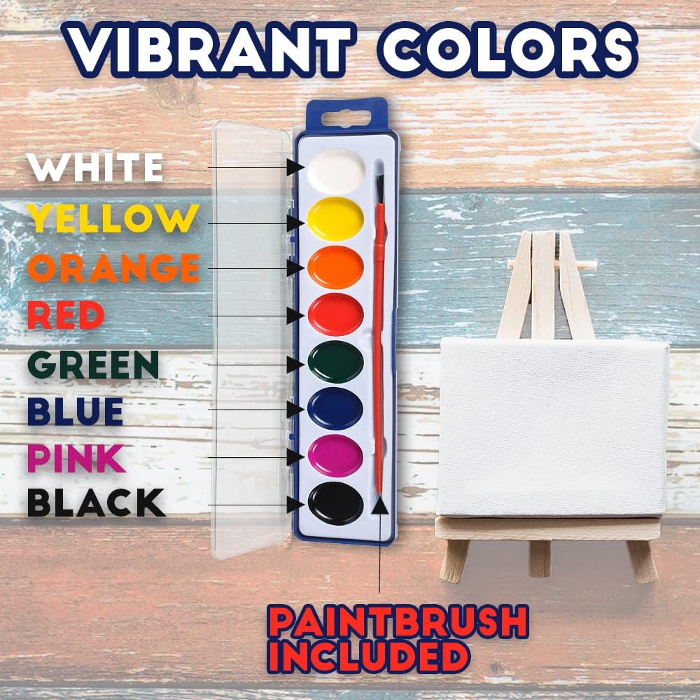 Watercolor Paint Set for Kids Set of 12 8-Colors Painting Kit with Brush - My Store