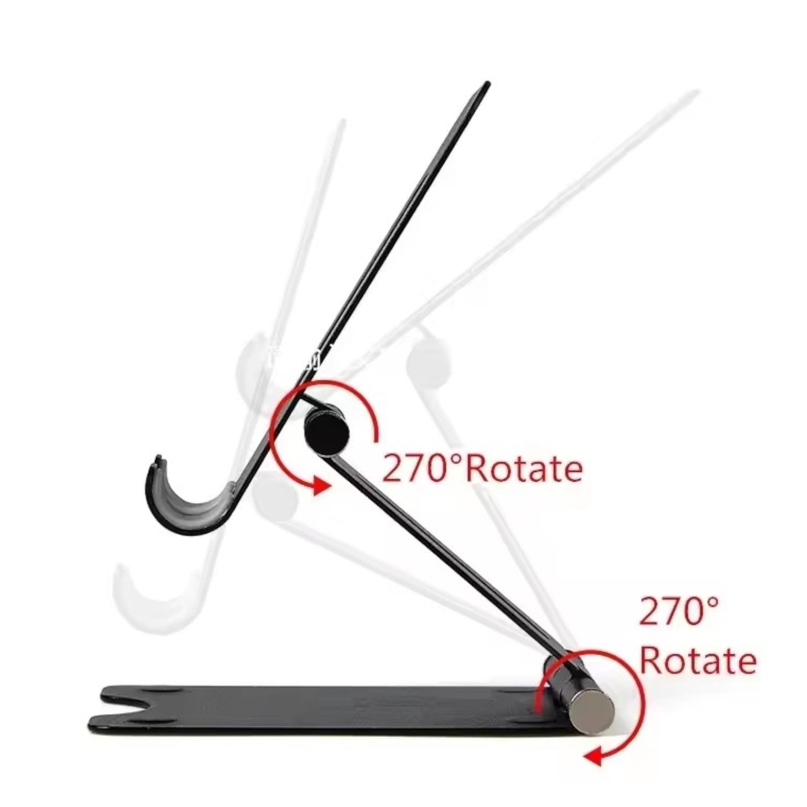 Universal iPhone Samsung Phone Holder Desk Stand Foldable Adjustable Compact Mobile Phone Tablet - Red - My Store