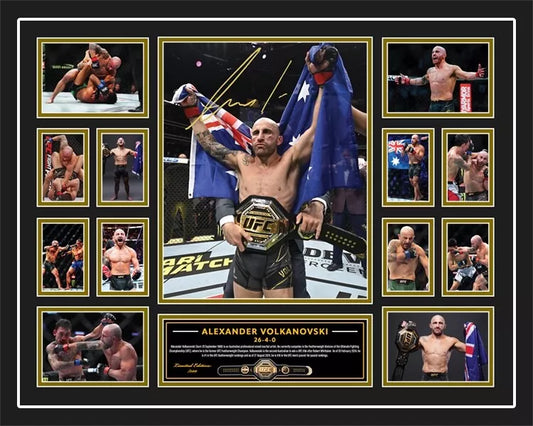 ALEXANDER THE GREAT VOLKANOVSKI UFC Limited Edition Photo Memorabilia Wooden Frame - My Store