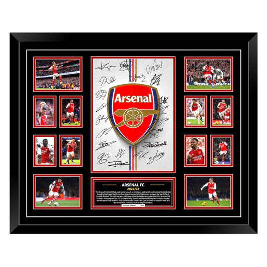 ARSENAL FC 2023/24 ODEGAARD BUKAYO SAKA MARTINELLI EPL Soccer Football Limited Photo Memorabilia Wooden Frame - My Store