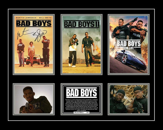 BAD BOYS TRILOGY WILL SMITH Signed Limited Edition Photo Memorabilia Wooden Frame - My Store