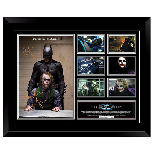 Batman The Dark Knight Heath Ledger Christian bale Signed Limited Photo Memorabilia Frame - Homeware Discounts