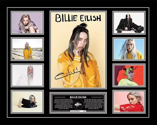 BILLIE EILISH Signed Limited Edition Photo Memorabilia Wooden Frame - My Store