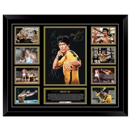 BRUCE LEE Enter the Dragon Limited Edition Photo Memorabilia Wooden Frame - Homeware Discounts
