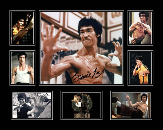 BRUCE LEE Limited Edition Photo Memorabilia Wooden Frame - Homeware Discounts