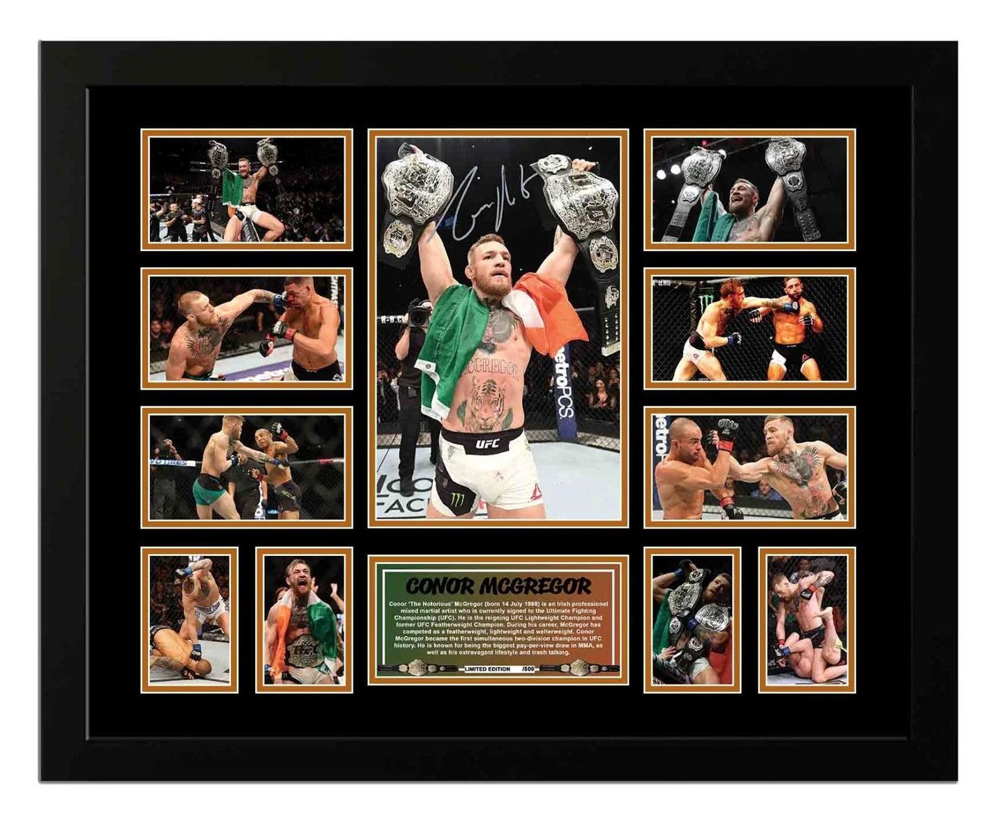 CONOR MCGREGOR UFC CHAMPION UFC Limited Edition Photo Memorabilia Wooden Frame - My Store