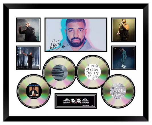 DRAKE THE BOY MEETS WORLD 2017 TOUR Signed Limited Edition Photo Memorabilia Wooden Frame - My Store