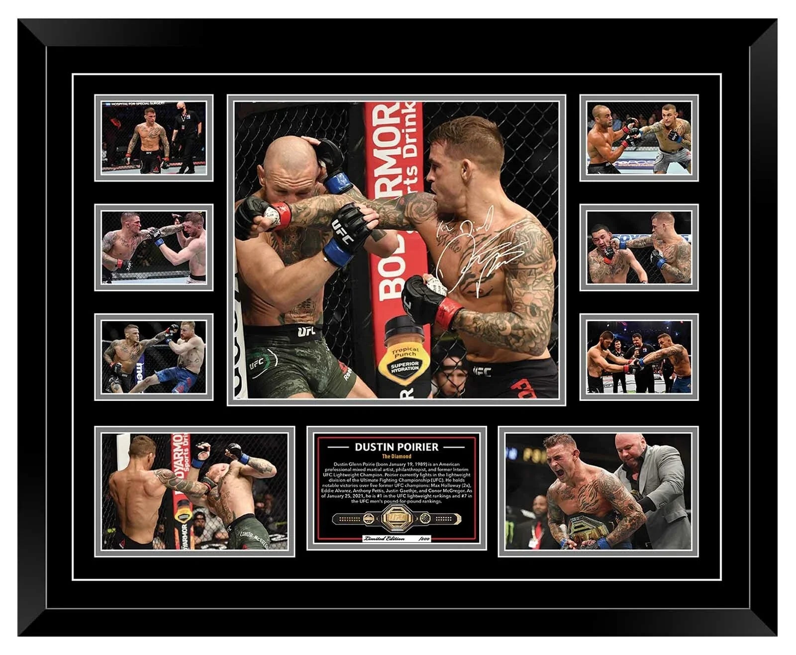 DUSTIN POIRIER UFC Limited Edition Photo Memorabilia Wooden Frame - My Store
