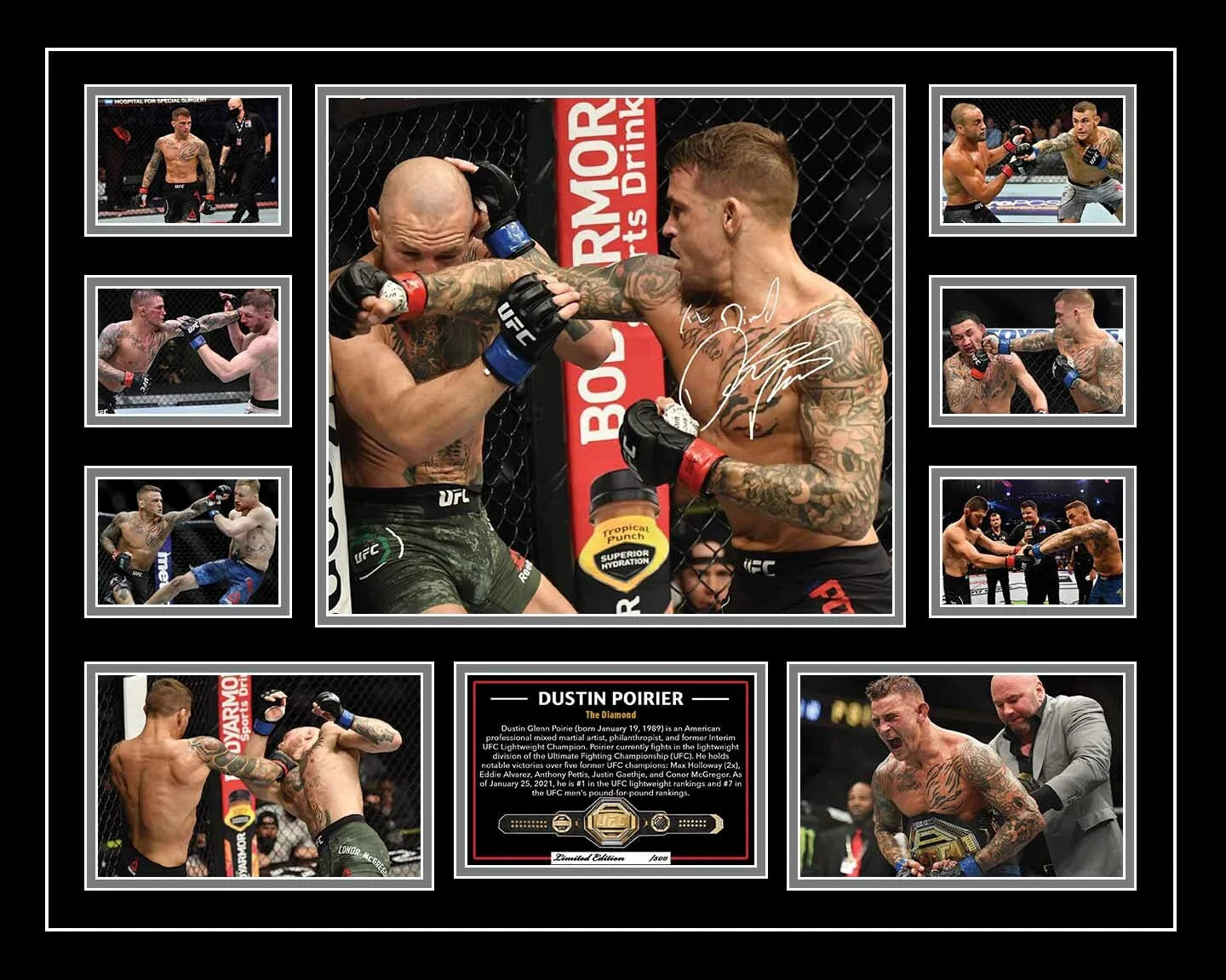 DUSTIN POIRIER UFC Limited Edition Photo Memorabilia Wooden Frame - My Store