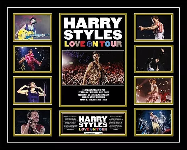 HARRY STYLES LOVE ON TOUR 2023 AUSTRALIA Signed Limited Edition Photo Memorabilia Wooden Frame - My Store