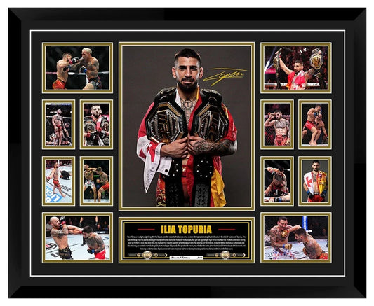 ILIA TOPURIA UFC TWO DIVISION CHAMPION UFC 317 Limited Edition Photo Memorabilia Wooden Frame - My Store