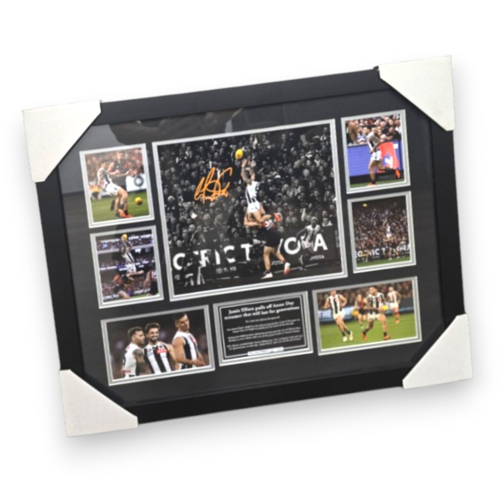 Jamie Elliott ANZAC Match Mark Signed Limited Edition Photo Memorabilia Wooden Frame - My Store