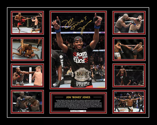JON BONES JONES JON JONES UFC 246 2020 COMEBACK UFC Limited Edition Photo Memorabilia Wooden Frame - My Store