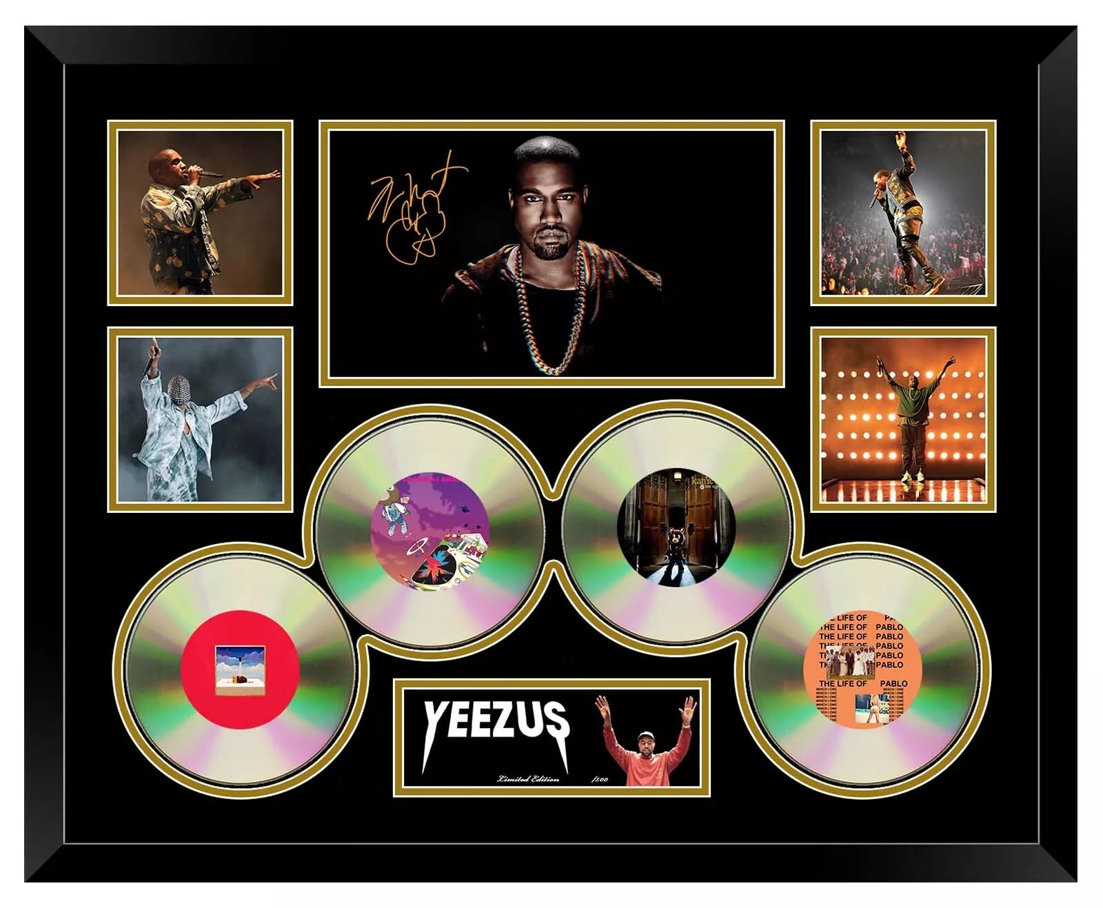 KANYE WEST GRADUATION YEEZUS Signed Limited Edition Photo Memorabilia Wooden Frame - My Store