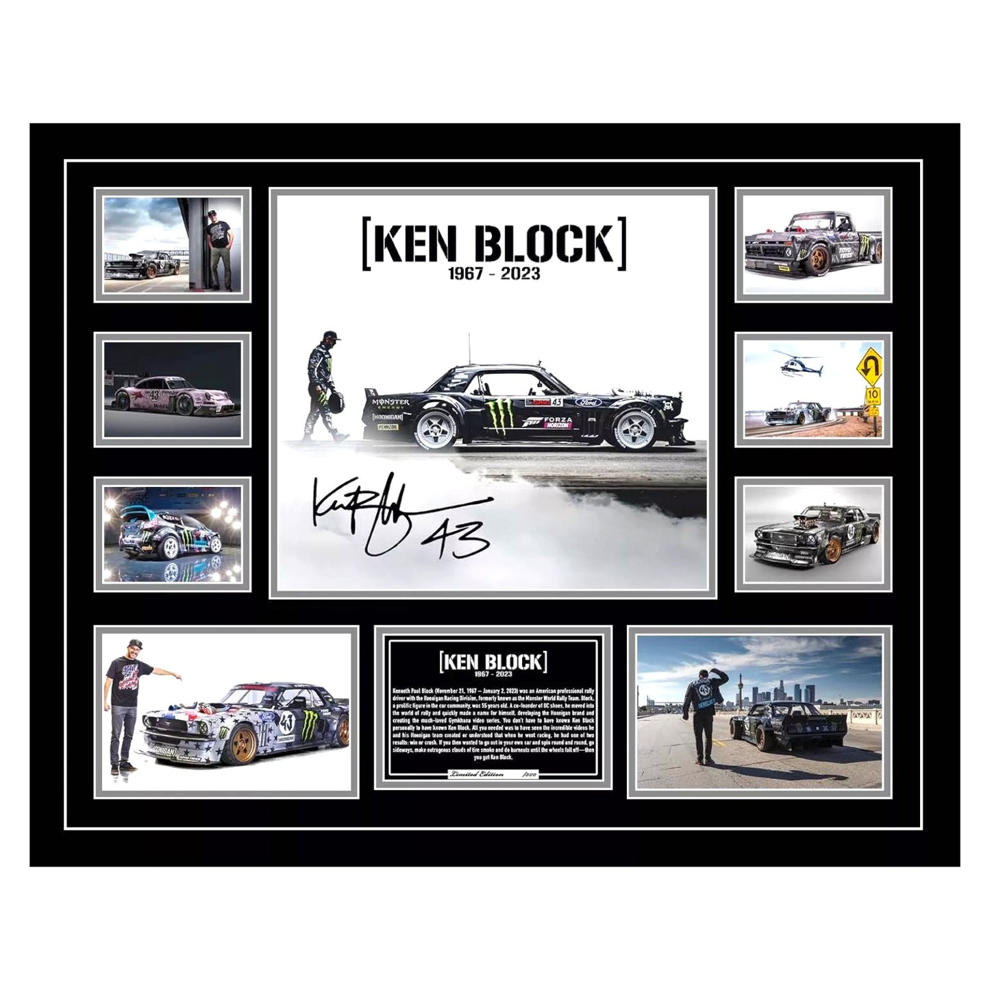 Ken Block Tribute Signed Limited Photo Memorabilia Frame - My Store