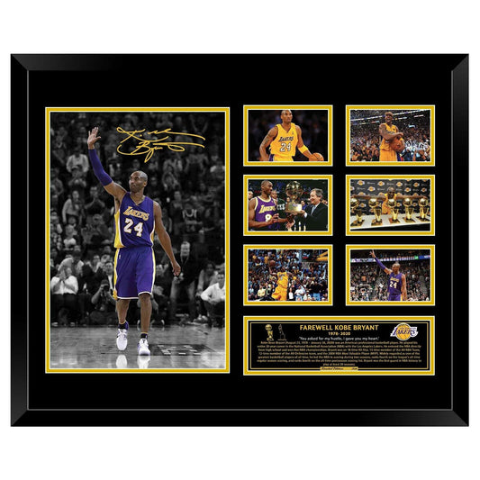 KOBE BRYANT 1978-2020 LA LAKER Limited Edition Photo Memorabilia Wooden Frame - Homeware Discounts