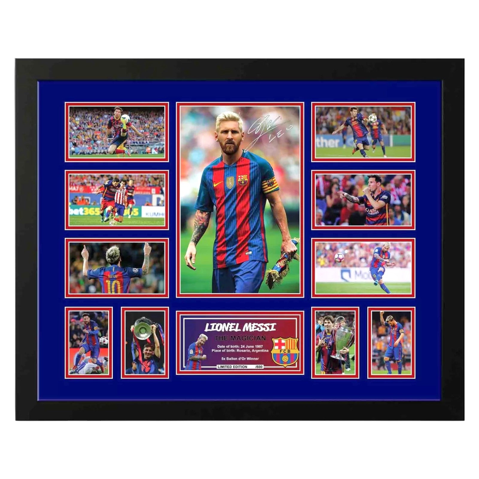 Lionel Messi FC Barcelona Limited Photo Memorabilia Frame - My Store