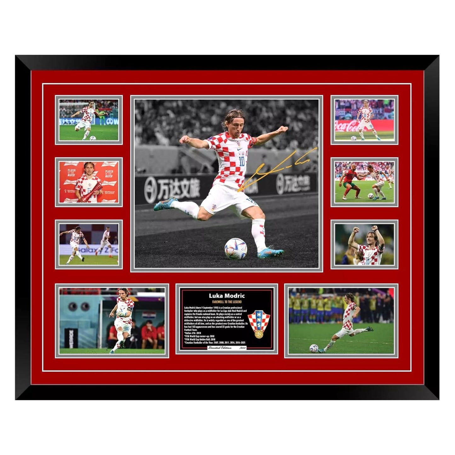 Luka Modric Croatia World Cup 2022 Limited Photo Memorabilia Frame - My Store