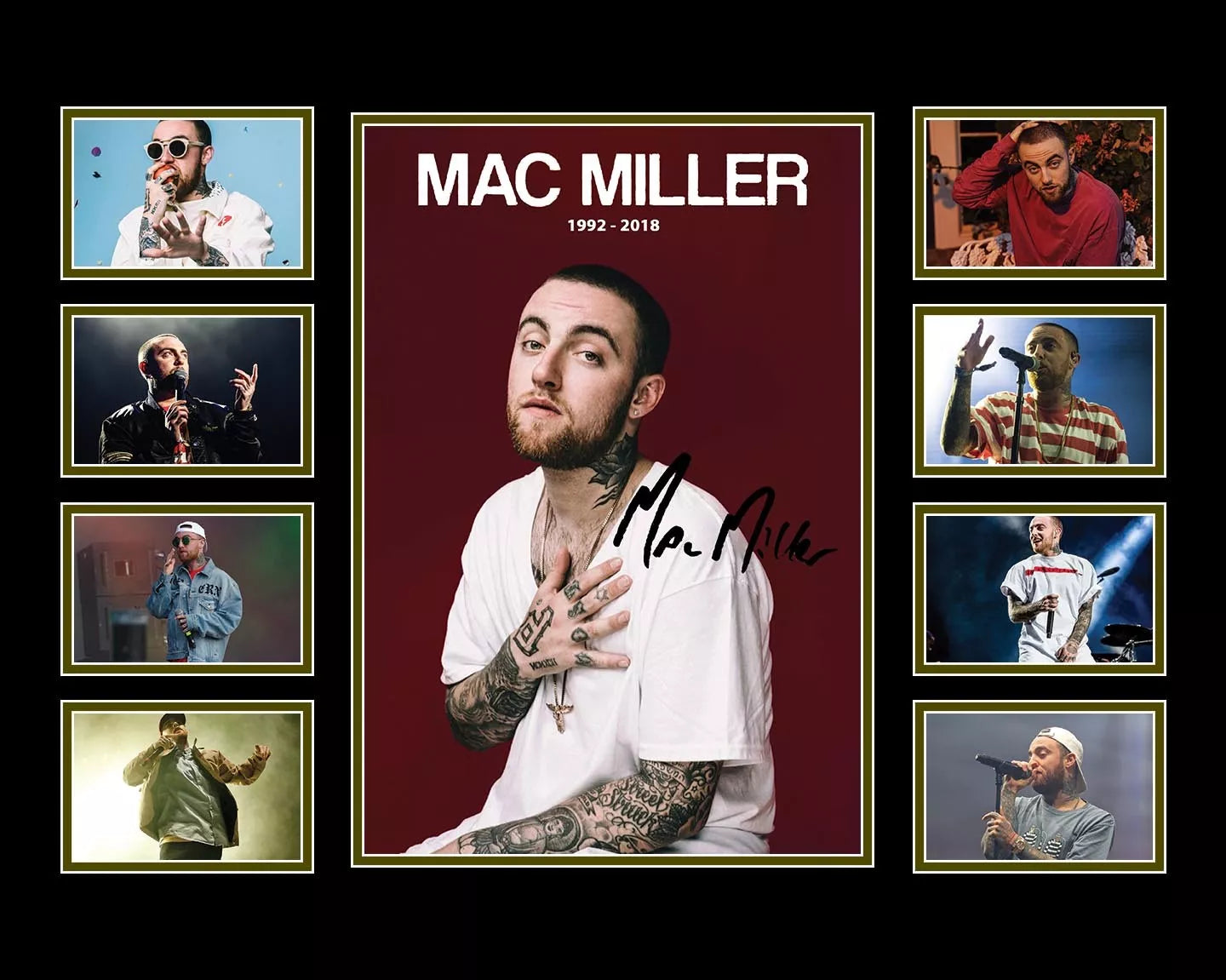 MAC MILLER TRIBUTE Signed Limited Edition Photo Memorabilia Wooden Frame - My Store