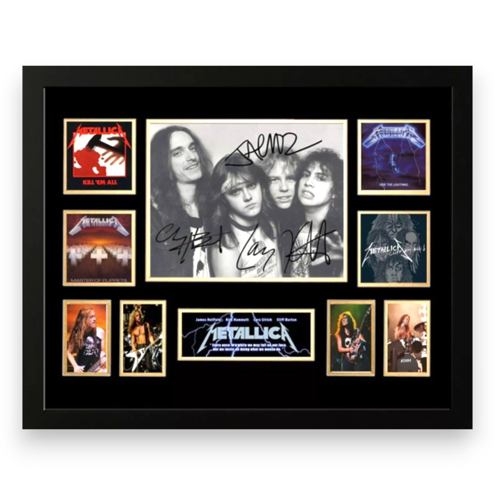 METALLICA Signed Limited Edition Photo Memorabilia Wooden Frame - My Store