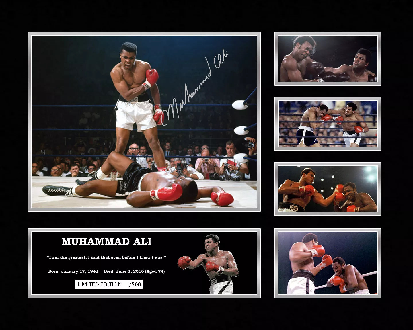 MUHAMMAD ALI RIP Limited Edition Photo Memorabilia Wooden Frame - My Store
