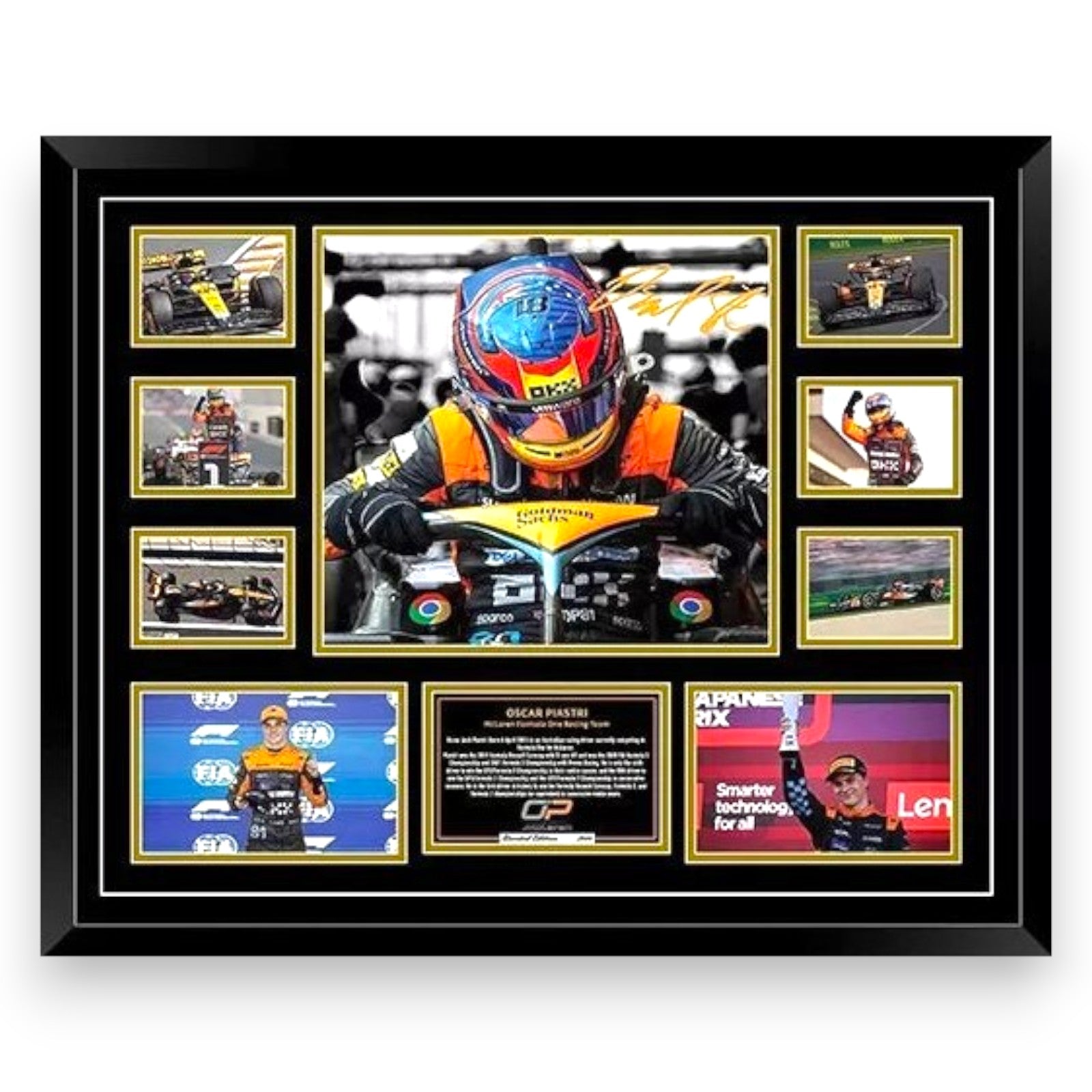 OSCAR PIASTRI F1 2023 GRAND PRIX MCLAREN F1 Limited Edition Photo Memorabilia Wooden Frame - My Store