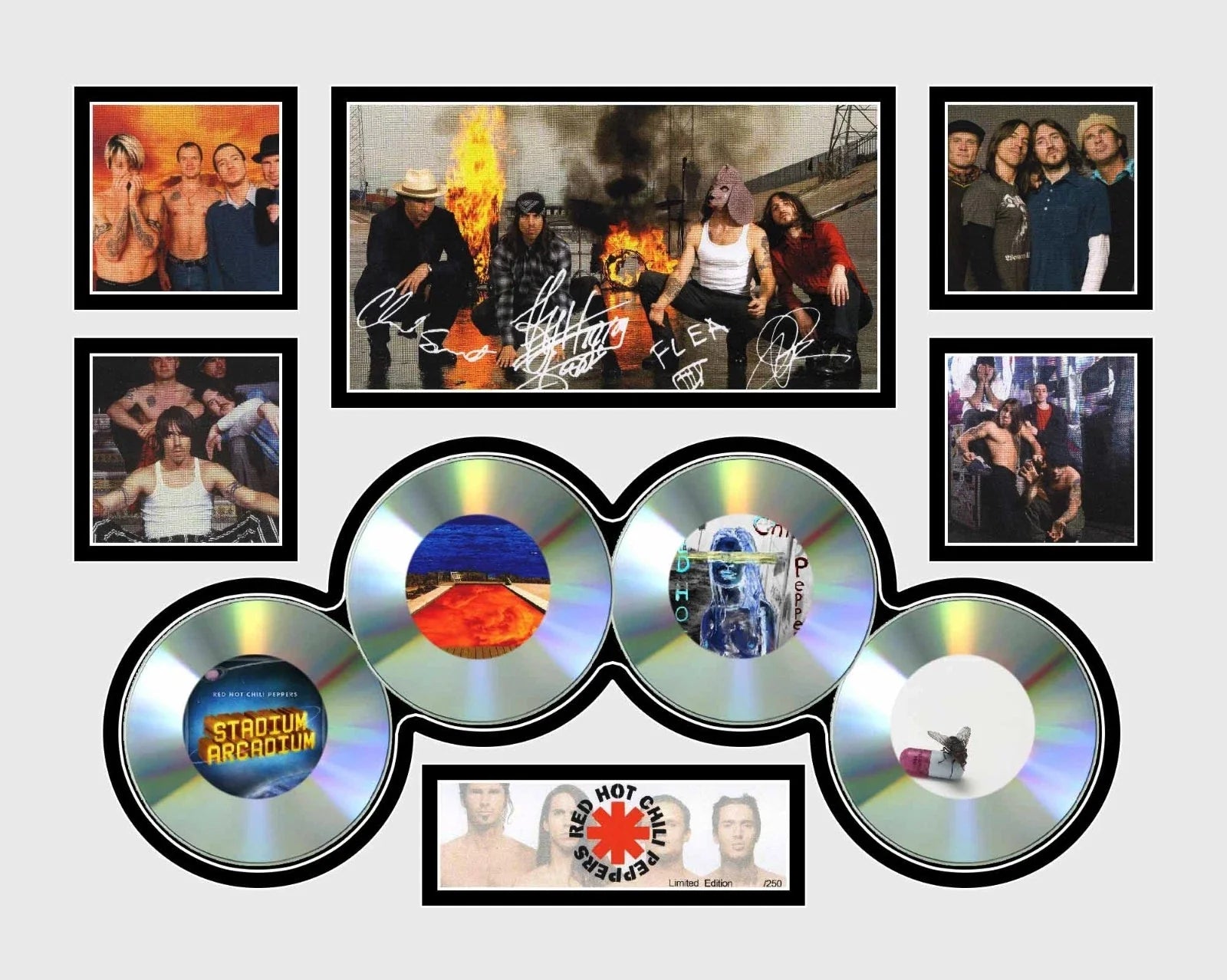 RED HOT CHILLI PEPPERS Signed Limited Edition Photo Memorabilia Wooden Frame - My Store