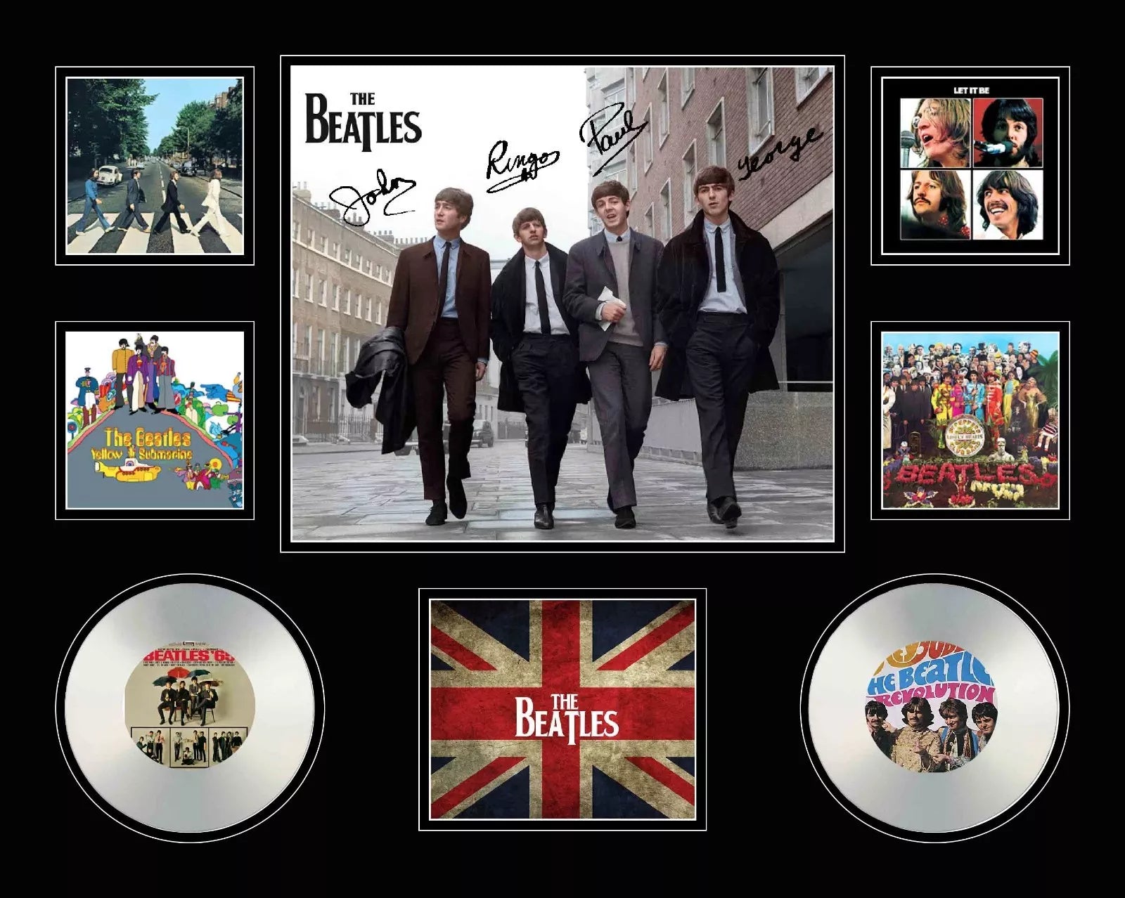 THE BEATLES Signed Limited Edition Photo Memorabilia Wooden Frame - My Store