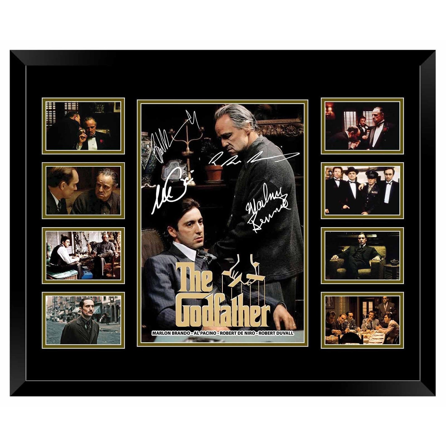 The Godfather Marlon Brand Al Pacino Robert De Niro DUVALL Signed Limited Photo Memorabilia Frame - Homeware Discounts