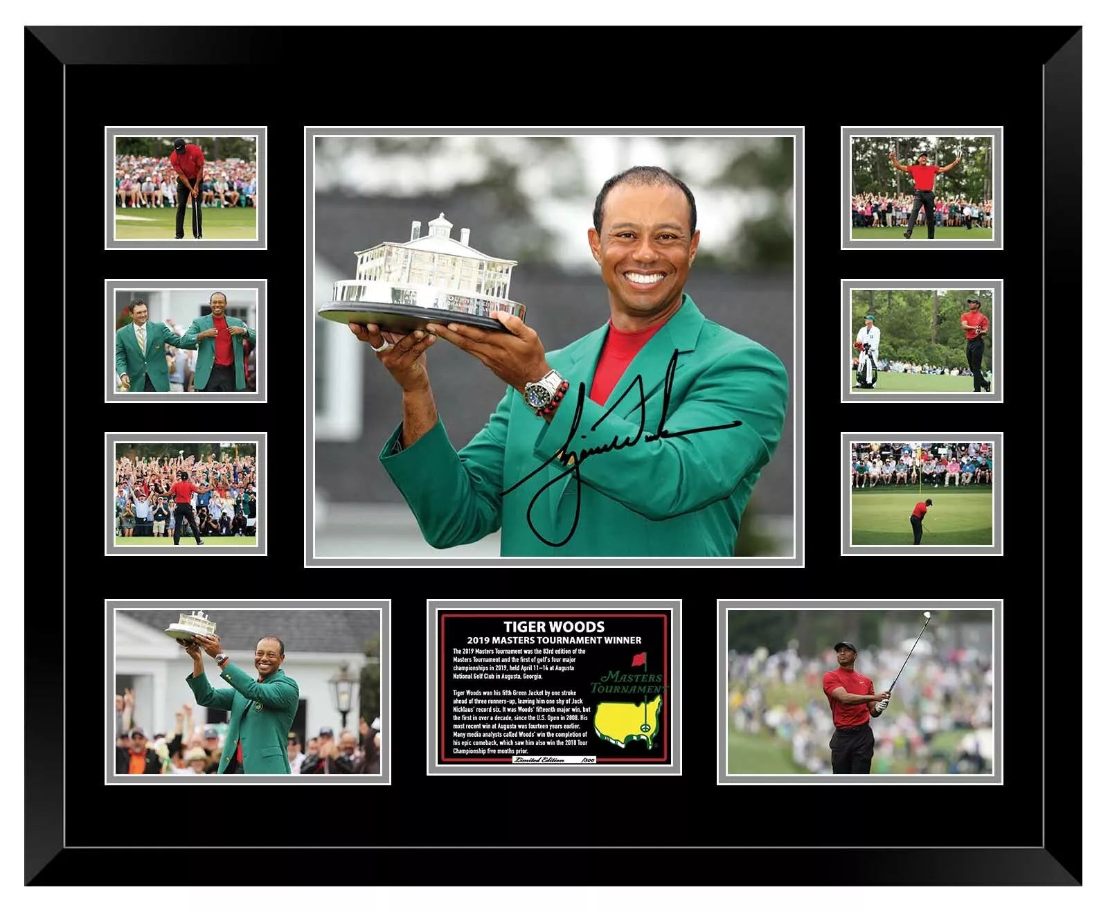 TIGER WOODS 2019 US MASTERS WINNER Limited Edition Photo Memorabilia Wooden Frame - My Store
