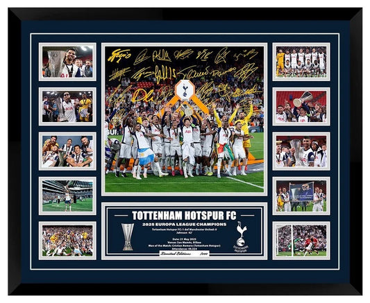 TOTTENHAM HOTSPUR FC 2025 EUROPA LEAGUE CHAMPIONS Son Heung-min Soccer Football Limited Photo Memorabilia Wooden Fram - My Store