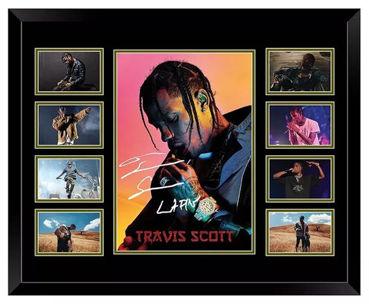 TRAVIS SCOTT 2018 ASTROWORLD Signed Limited Edition Photo Memorabilia Wooden Frame - My Store
