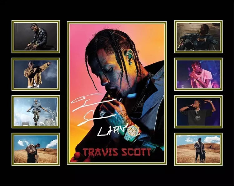 TRAVIS SCOTT 2018 ASTROWORLD Signed Limited Edition Photo Memorabilia Wooden Frame - My Store