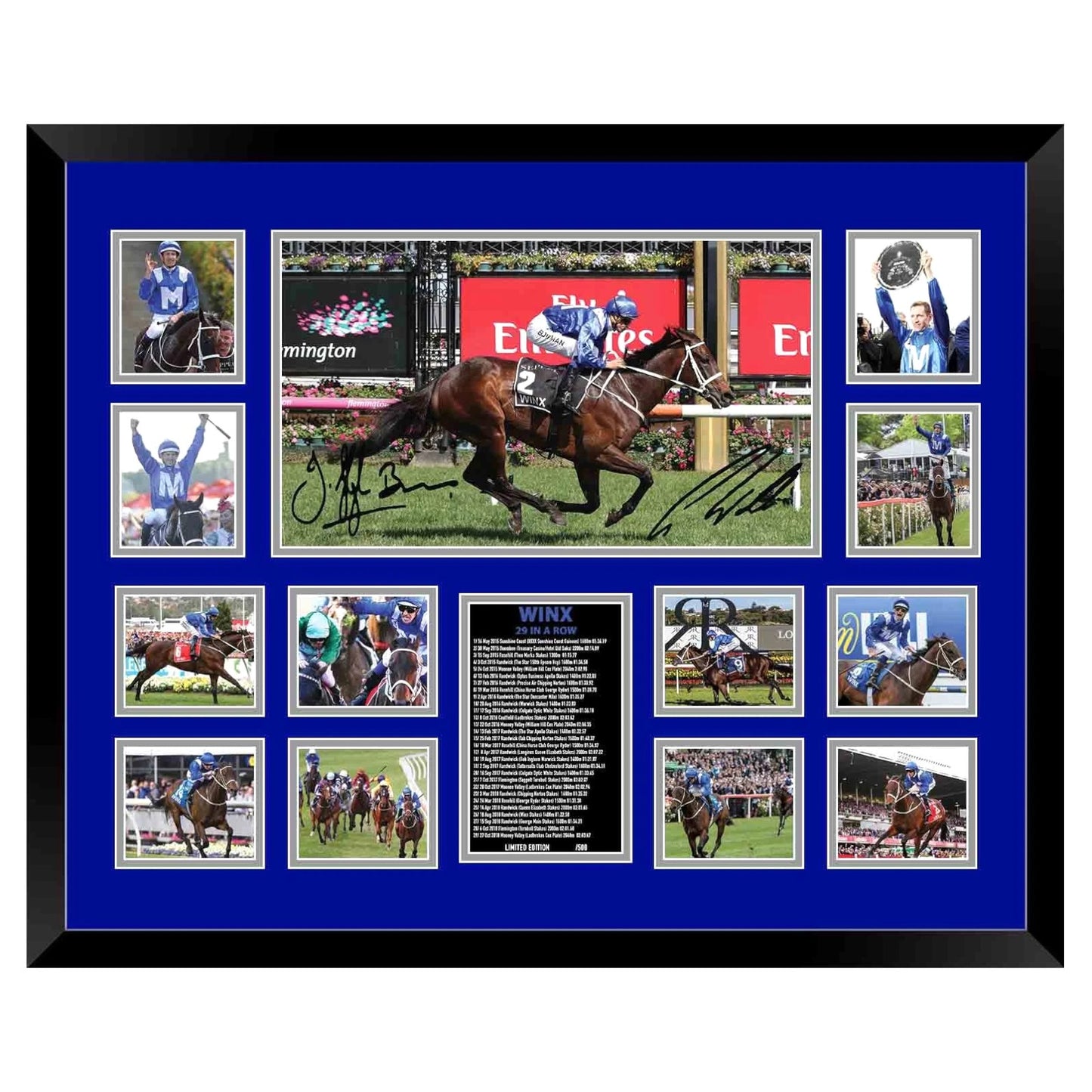Winx 29 In A Row Hugh Bowman Limited Photo Memorabilia Frame - My Store