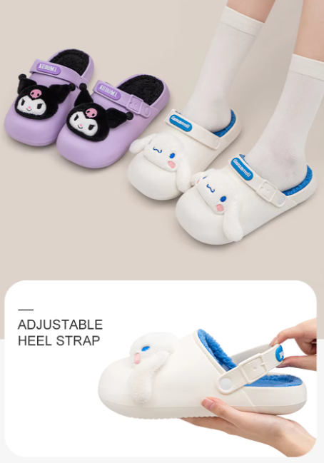 Hello Kitty Winter Fluff Slippers Wintre Slides Cozy Fuzzy Plush Slippers Sandals Cute Comfy Fluffy Shoes Women Kuromi Cinnamoroll My Melody - Homeware Discounts