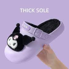 Hello Kitty Winter Fluff Slippers Wintre Slides Cozy Fuzzy Plush Slippers Sandals Cute Comfy Fluffy Shoes Women Kuromi Cinnamoroll My Melody - Homeware Discounts