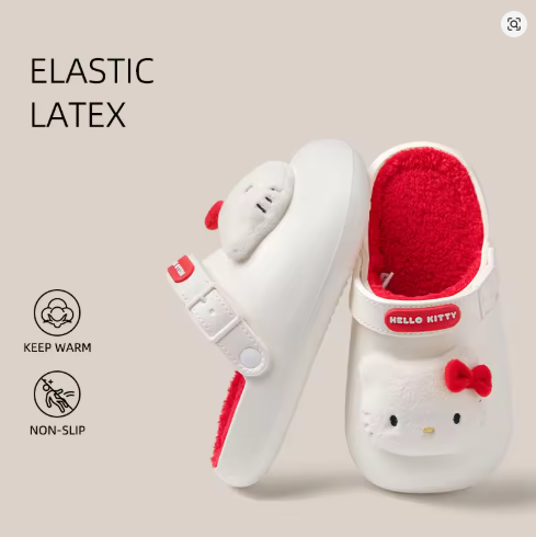 Hello Kitty Winter Fluff Slippers Wintre Slides Cozy Fuzzy Plush Slippers Sandals Cute Comfy Fluffy Shoes Women Kuromi Cinnamoroll My Melody - Homeware Discounts