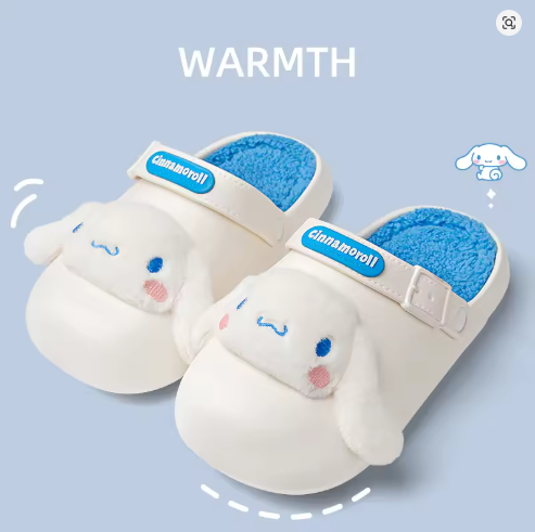 Hello Kitty Winter Fluff Slippers Wintre Slides Cozy Fuzzy Plush Slippers Sandals Cute Comfy Fluffy Shoes Women Kuromi Cinnamoroll My Melody - Homeware Discounts