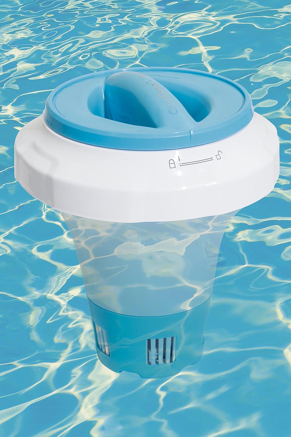 Bestway Flowclear Floating Pool Chemical Dispenser with ChemGuard Glove - My Store