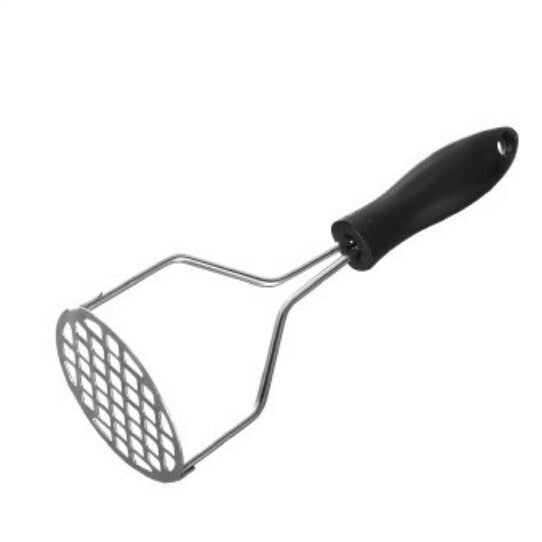 Stainless Steel Potato Masher Broad Mashing Fruit Vegetable Press Crusher 24cm - Homeware Discounts