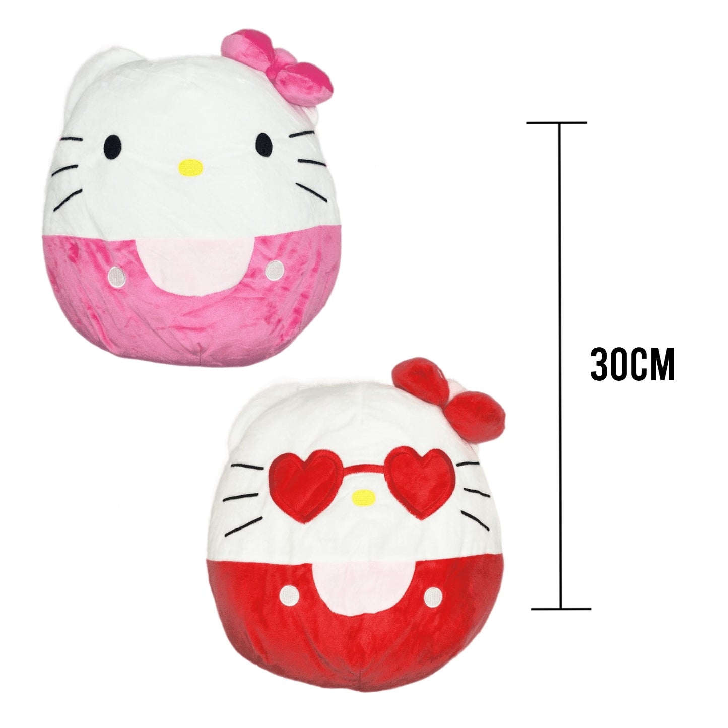 30CM Hello Kitty Pillow Plush Couch Head neck Pillow Anime Pillow - Red/Pink - Homeware Discounts