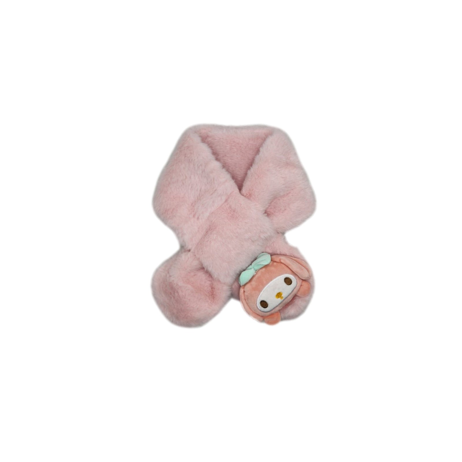 Hello Kitty Kids Scarfs - Kuromi Cinnamoroll My Melody Fluffy Furry Soft Plush Winter - My Store