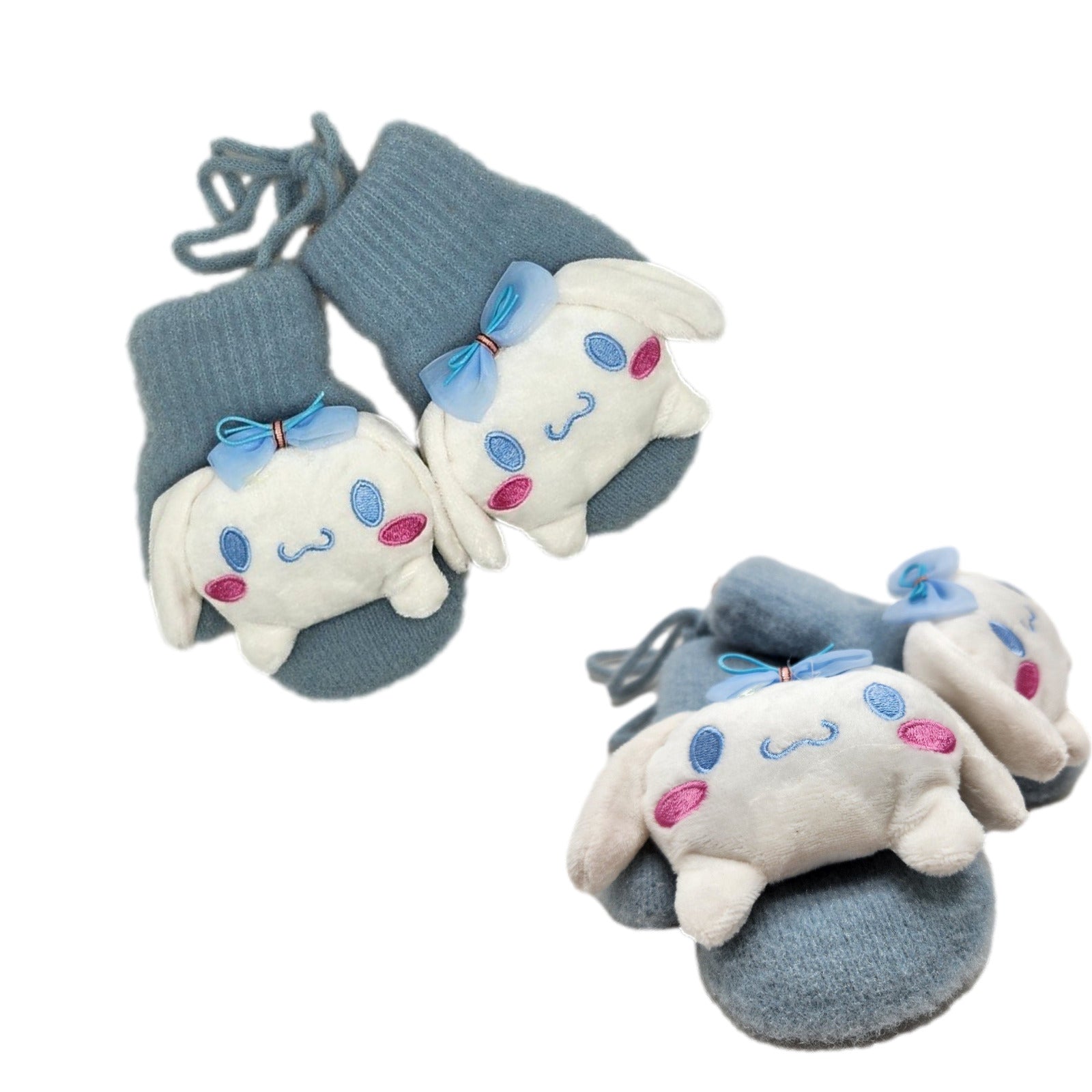 Hello Kitty Winter Mittens Gloves - Kuromi Cinnamoroll Kids Teen Size Wool Knit Mitten - My Store