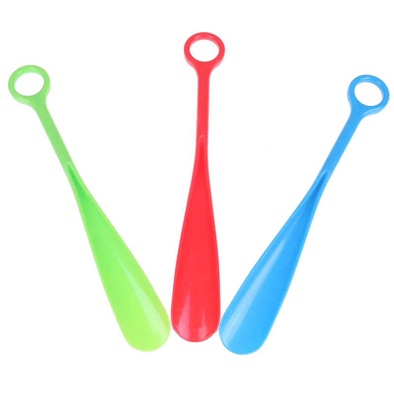 Blue Shoehorns 30cm Long Handle Shoe Horn Shoes Lifter Sturdy Blue - Homeware Discounts