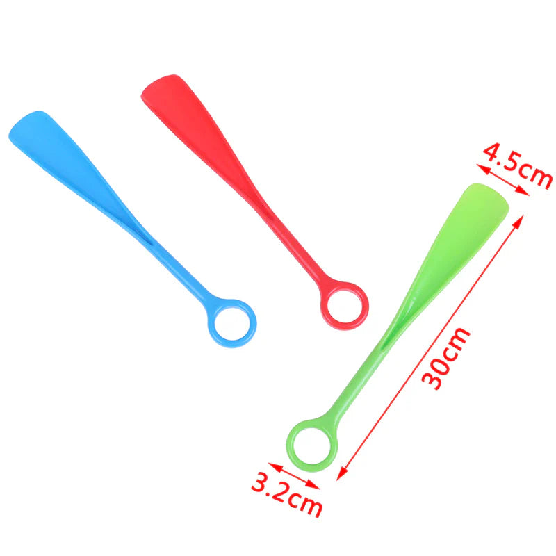 Blue Shoehorns 30cm Long Handle Shoe Horn Shoes Lifter Sturdy Blue - Homeware Discounts