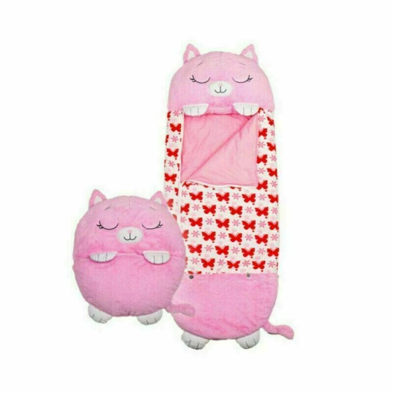 Sleeping Bag Happy Napper Kids Children Blanket Winter fluffy warm Cat Pillow & Sleepy Sack plush - My Store